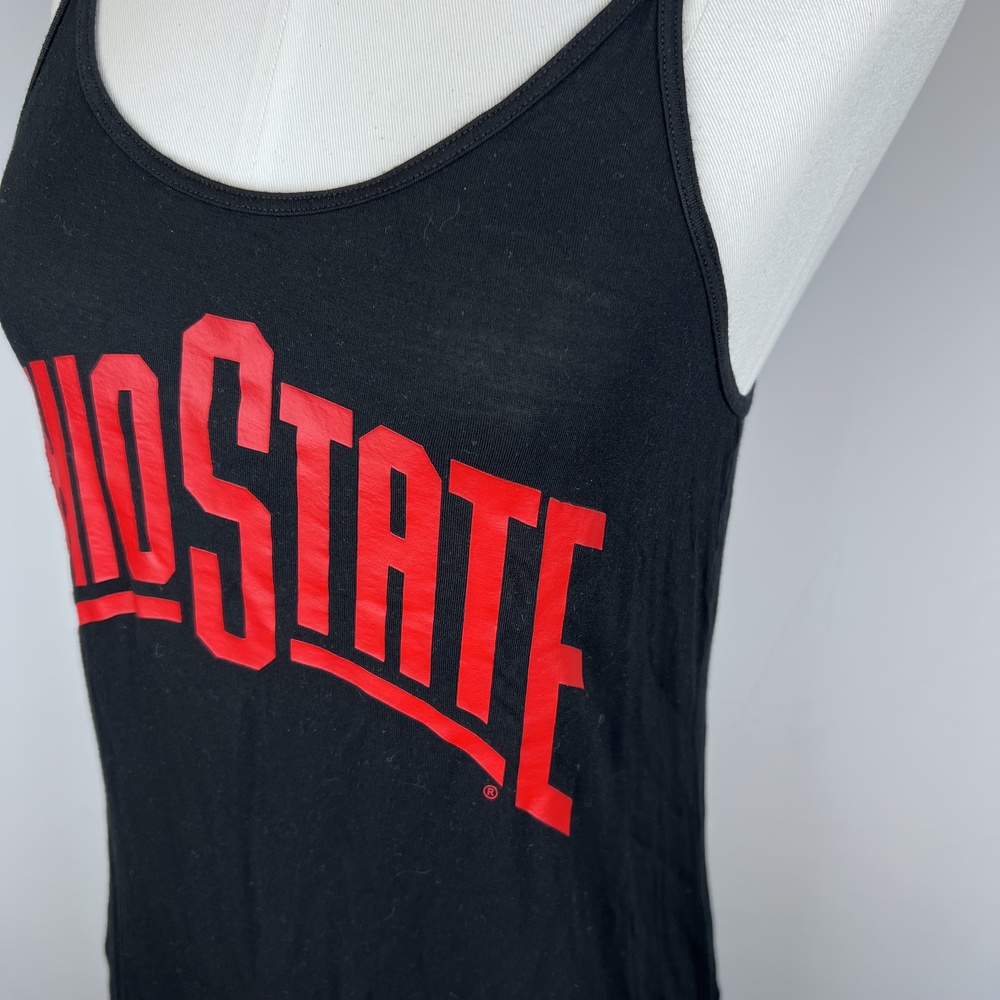Like New-Pink Victoria Secret OHIO STATE Black&Red Scoop Neck Low Back Tank XS - Picture 8 of 16